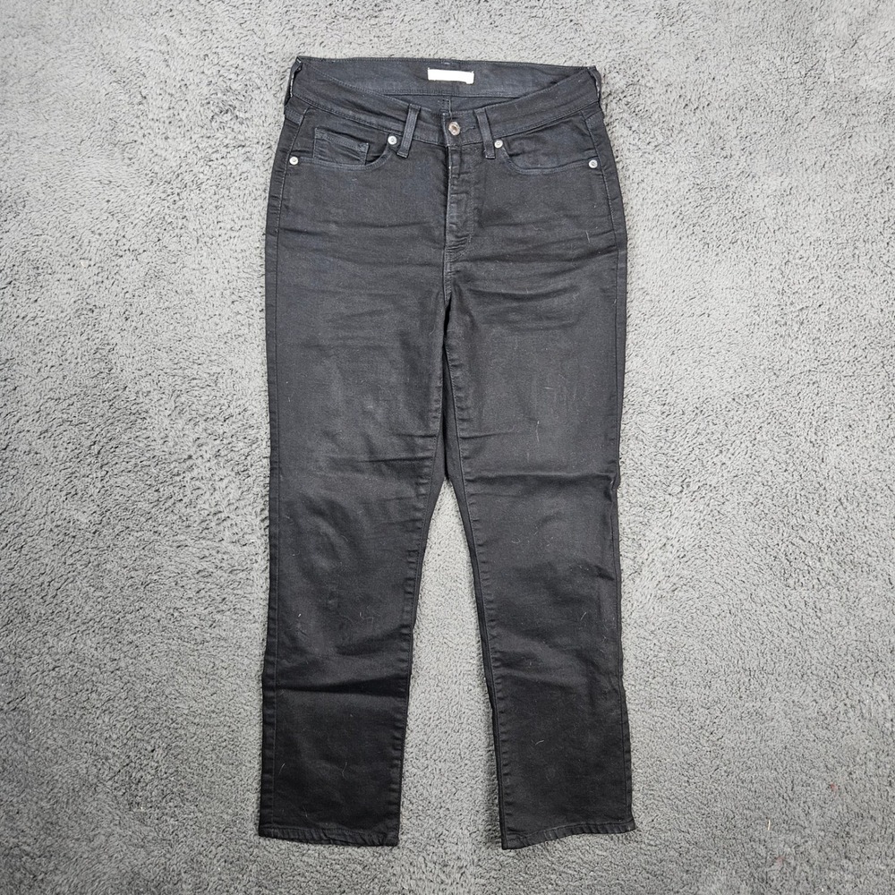 Levi Strauss Classic Straight Black Denim Jeans Women Size 8